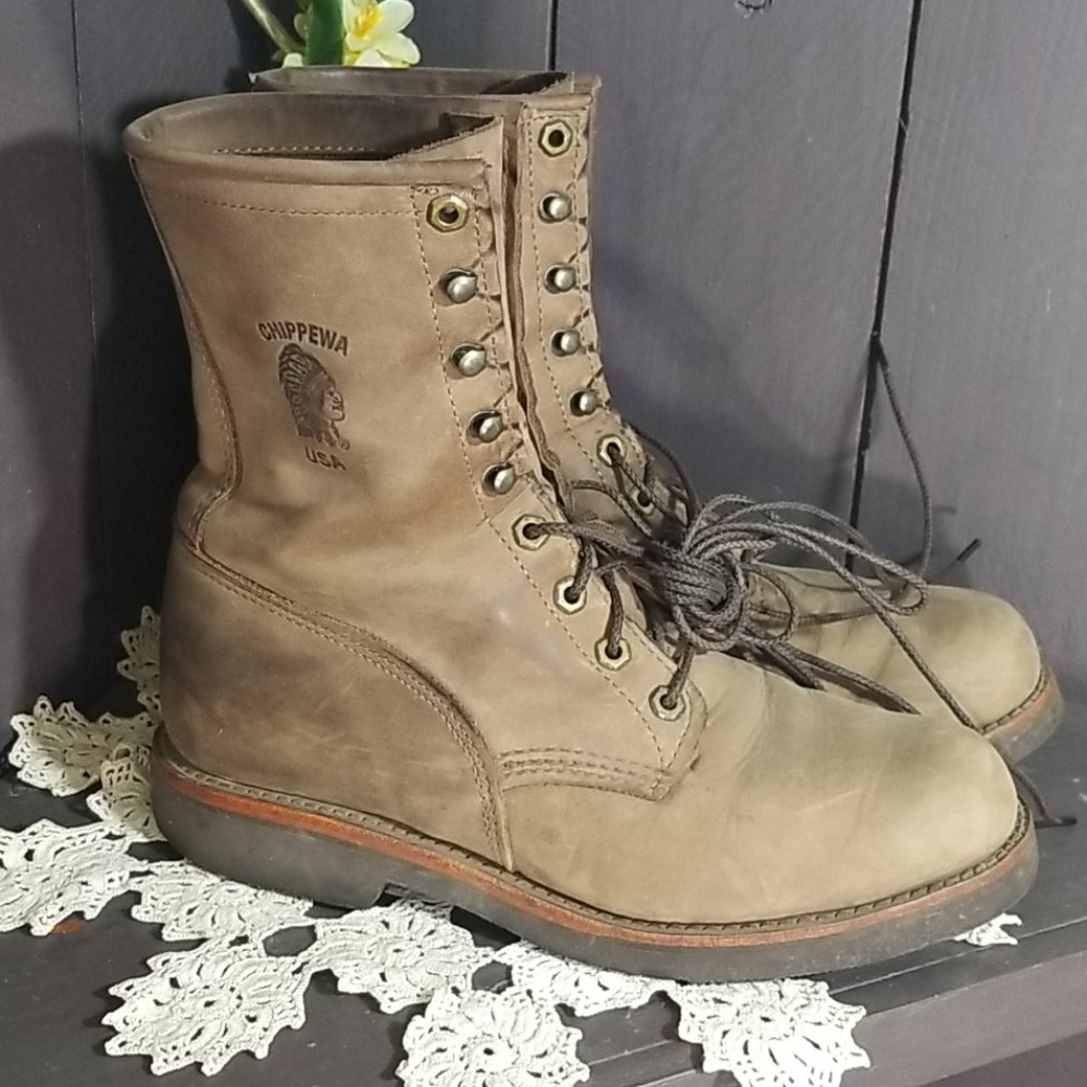 Chippewa lace up mens boots 9D